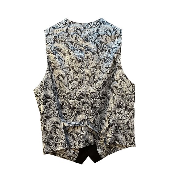 INDOCHINO NWT Men's Wool Vest Waistcoat Blue Front Paisley Back Bespoke - Picture 3 of 4